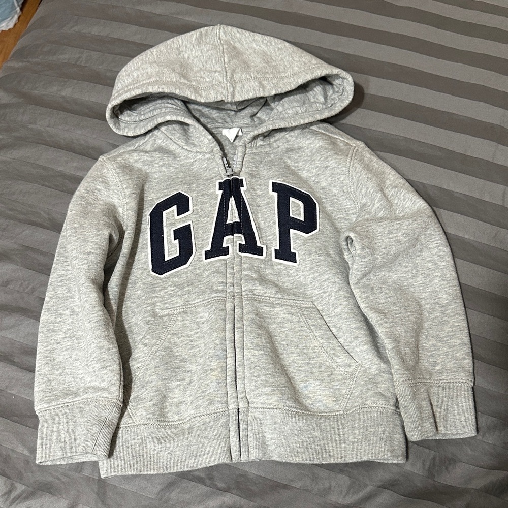 GAP Kids Light Gray Zip-Up Hoodie